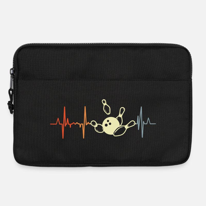 Vintage Bowling Herzschlag - Laptoptasche 13" - Schwarz