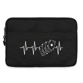 pulse playing cards skat poker heartbeat player - Laptop bag 13" - black - Front