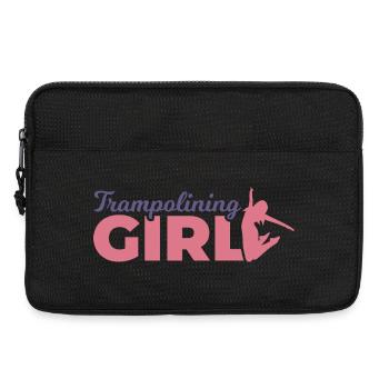Trampolinspringer Mädchen - Laptoptasche 13" - Schwarz - Vorne