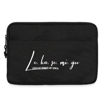 Österreichisch / Bayrische Leberkas Le.ka.se.mi.gu - Laptoptasche 13" - Schwarz - Vorne