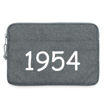 1954 70th birthday birthday template black - Laptop bag 13" - heather grey - Front