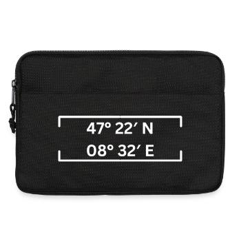 Coordonnées District 1 Zurich Minimaliste - Sacoche pour ordinateur portable 13 pouces - noir - Devant