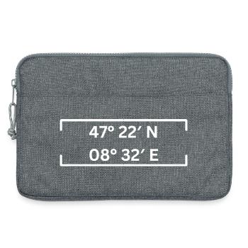 Coordonnées District 1 Zurich Minimaliste - Sacoche pour ordinateur portable 13 pouces - gris chiné - Devant