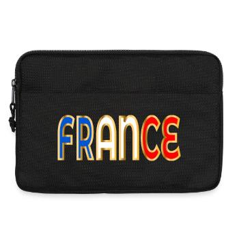Lettrage France Europe - Sacoche pour ordinateur portable 13 pouces - noir - Devant
