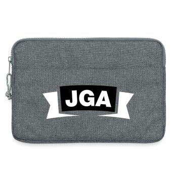 Emblème / Logo de l’enterrement de vie de garçon - Sacoche pour ordinateur portable 13 pouces - gris chiné - Devant