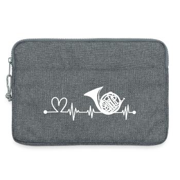 Waldhorn Hornist - Laptoptasche 13" - Grau meliert - Vorne