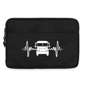 Bus Herzlinie - Laptoptasche 13" - Schwarz - Vorne