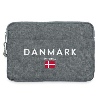 Flag of Denmark, Danish pride - Laptop bag 13" - heather grey - Front