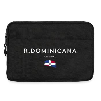 Drapeau de la République dominicaine - Sacoche pour ordinateur portable 13 pouces - noir - Devant