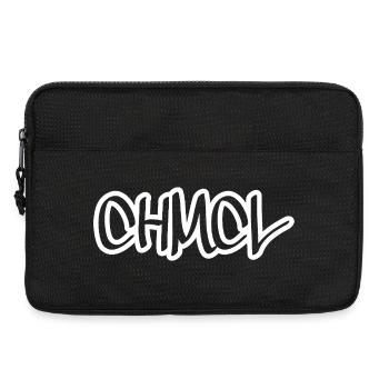Abstraktes Farbenspiel Design - Laptoptasche 13" - Schwarz - Vorne