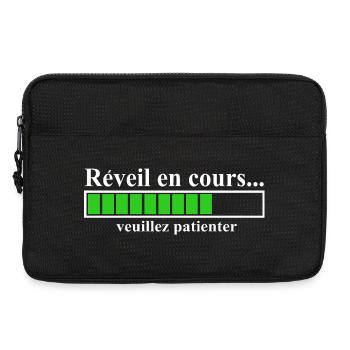 Charging Display Alarm Clock in Progress - Laptop bag 13" - black - Front