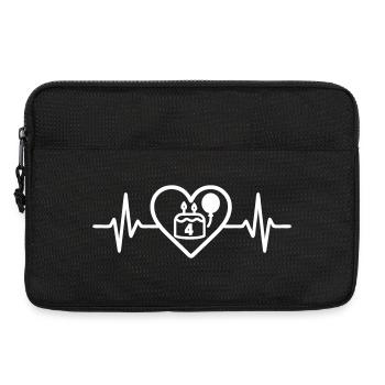 Herzkuchen zum Geburtstag eines 4-jährigen Kindes - Laptoptasche 13" - Schwarz - Vorne