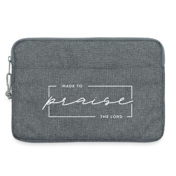Fait pour louer le Seigneur - Design chrétien - Sacoche pour ordinateur portable 13 pouces - gris chiné - Devant