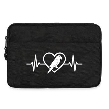 Heart Parrot - Laptop bag 13" - black - Front