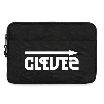 Clever & Stupid – Gegensätze witzig gespiegelt - Laptoptasche 13" - Schwarz - Vorne