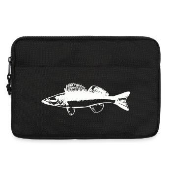 Poisson avec mouvement de l’eau - Sacoche pour ordinateur portable 13 pouces - noir - Devant