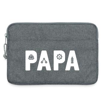 PAPA Engineer: The Mechanical Dad - Laptop bag 13" - heather grey - Front