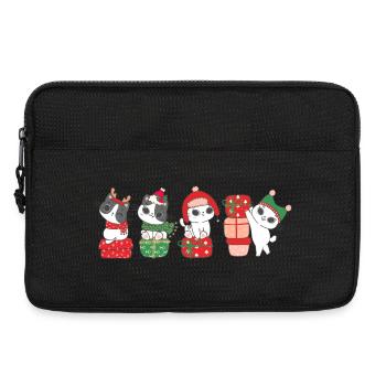 Chat à Noël - Sacoche pour ordinateur portable 13 pouces - noir - Devant