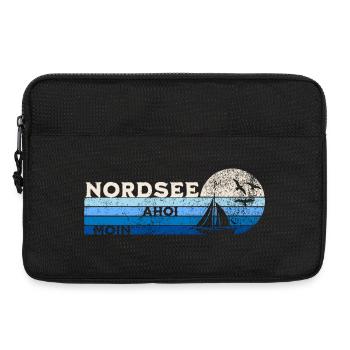 Nordsee Segelboot und Möwen - Laptoptasche 13" - Schwarz - Vorne