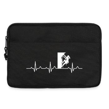 Alpinisme Femmes Heartbeat ECG - Sacoche pour ordinateur portable 13 pouces - noir - Devant