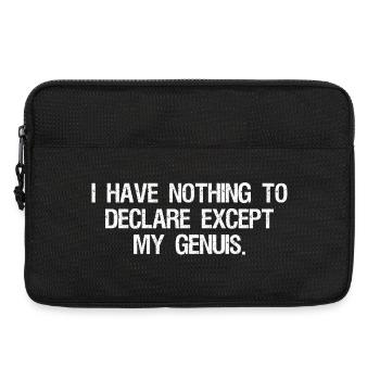 I have nothing to declare except my genuis - Laptoptasche 13" - Schwarz - Vorne