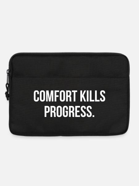 COMFORT KILLS PROGRESS. | Greyline Official - Laptoptasche 13" - Schwarz