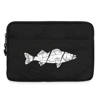 Vecteur de capture de gros poissons zanders - Sacoche pour ordinateur portable 13 pouces - noir - Devant