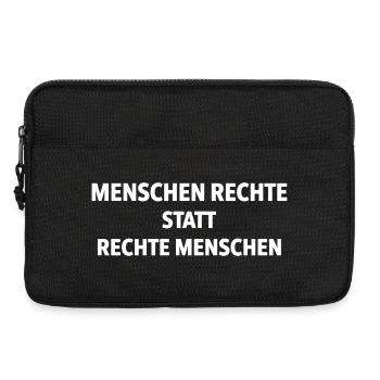 Human Rights Instead of Right-Wing People Statement - Laptop bag 13" - black - Front