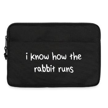 I Know How The Rabbit Runs Denglish Proverb - Laptop bag 13" - black - Front