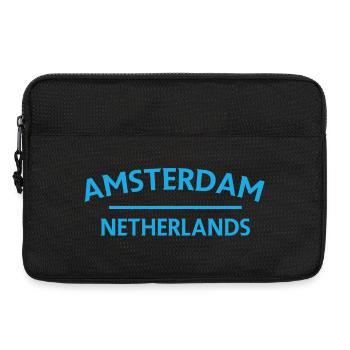 Amsterdam – Netherlands Textdesign - Laptop bag 13" - black - Front