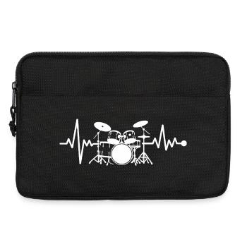 Herzschlag Drumset Kunst - Laptoptasche 13" - Schwarz - Vorne