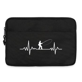 Heartbeat anglers on the water - Laptop bag 13" - black - Front