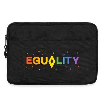 Equality – Buntes Statement für Vielfalt & Respekt - Laptoptasche 13" - Schwarz - Vorne