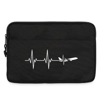 Un pilote d’avion Heartbeat Awesome pilotant l’aviation - Sacoche pour ordinateur portable 13 pouces - noir - Devant