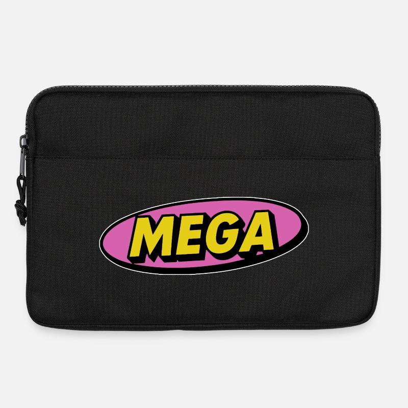 Mega comic retro Schriftzug Wort - Laptoptasche 13" - Schwarz
