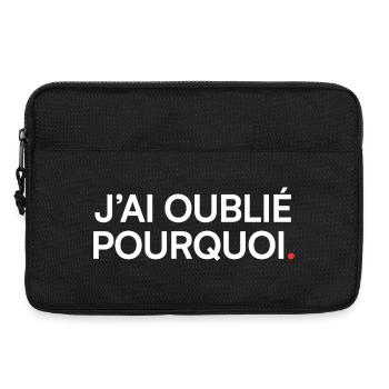 J’ai oublié pourquoi humour moderne - Sacoche pour ordinateur portable 13 pouces - noir - Devant
