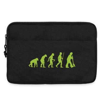 Évolution - de l’homme préhistorique à l’amoureux des jardins - Sacoche pour ordinateur portable 13 pouces - noir - Devant