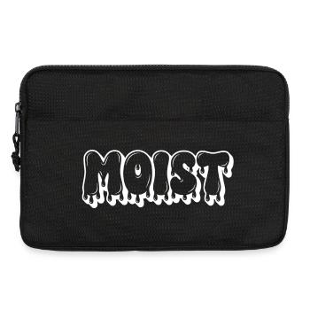 Feuchter tropfender Text - Laptoptasche 13" - Schwarz - Vorne