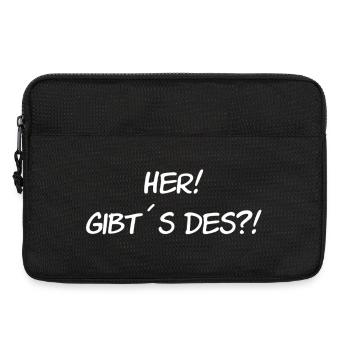 her gibt´s des, mundard sprüche, dialekt - Laptoptasche 13" - Schwarz - Vorne