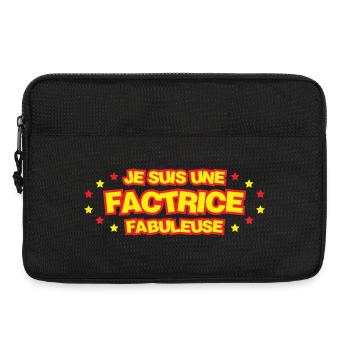 Je suis une factrice fabuleuse humour femme - Sacoche pour ordinateur portable 13 pouces - noir - Devant