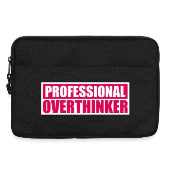 Professional Overthinker Lustig Grübeln Angst Logo - Laptoptasche 13" - Schwarz - Vorne