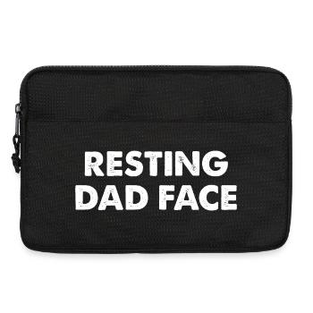 Visage de père au repos - Sacoche pour ordinateur portable 13 pouces - noir - Devant