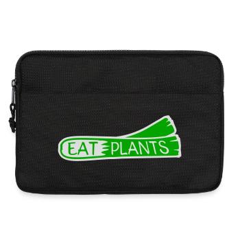 Eat Plants Lustig Vegan Vegetarisch Statement Logo - Laptoptasche 13" - Schwarz - Vorne