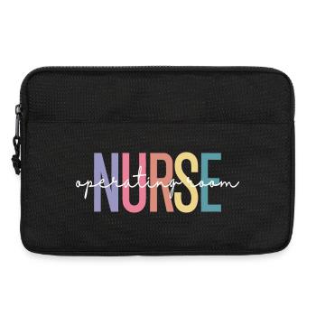Nurse OR Gradient Letter Design - Laptoptasche 13" - Schwarz - Vorne