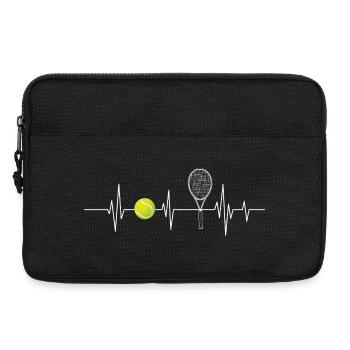 Tennis, Herzschlag, Spieler, Trainer, Hofliebhaber, - Laptoptasche 13" - Schwarz - Vorne