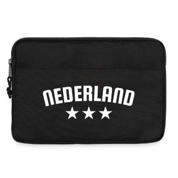 Niederlande 3 Sterne Design Weiss - Laptoptasche 13" - Schwarz - Vorne