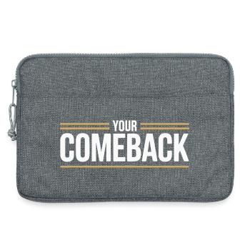 Komm zurück - Laptoptasche 13" - Grau meliert - Vorne