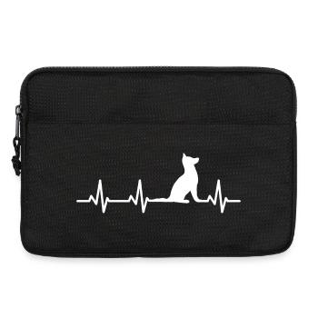 Hunde Herzschlag - Laptoptasche 13" - Schwarz - Vorne