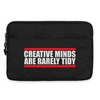 Creative Minds Are Rarely Tidy Lustig Kreativ Logo - Laptoptasche 13" - Schwarz - Vorne