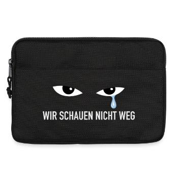 Blue Tear – Wir schauen nicht weg - Laptoptasche 13" - Schwarz - Vorne
